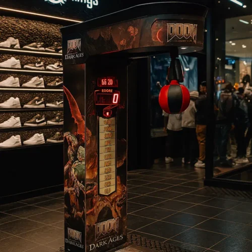 punch machine activation inside Culture Kings retail store