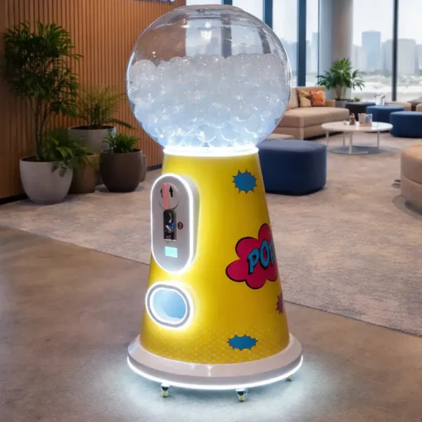 Giant gumball machine activation inside the Atlassian office