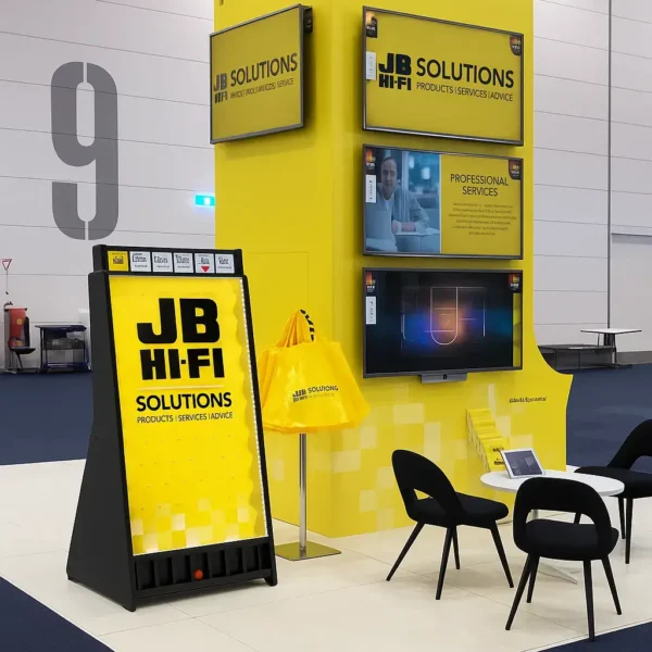 Prize Drop Plinko machine branded for JB Hi-Fi Solutions activation