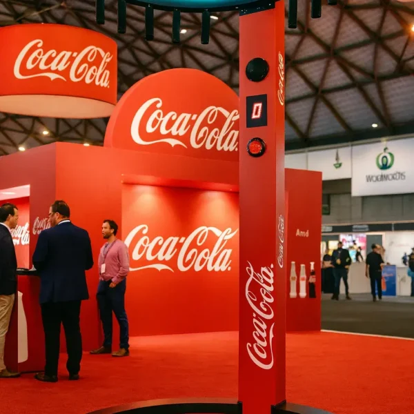 Coca Cola branded Speed Drop Reaction activation at corporate event
