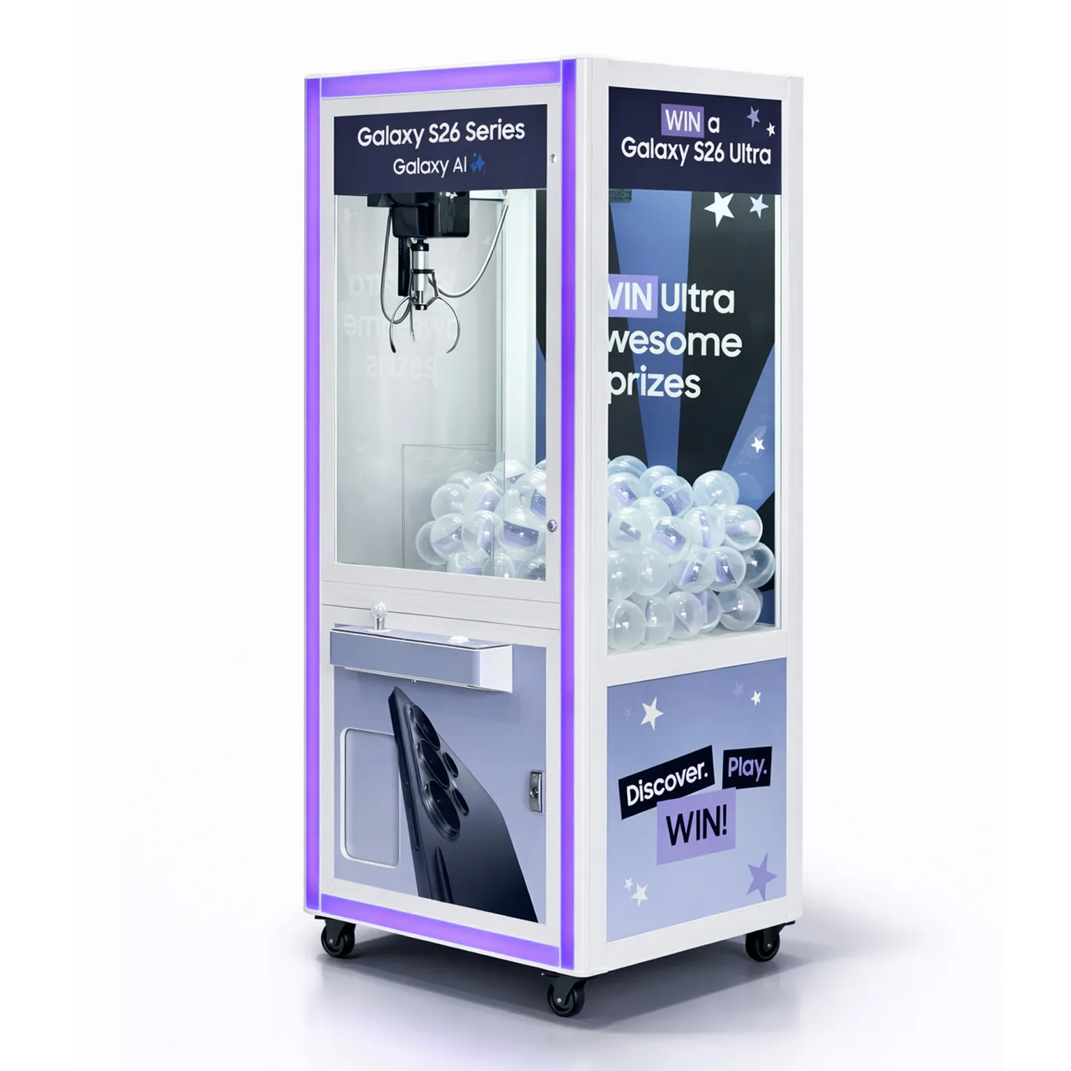Branded claw machine activation at a corporate event