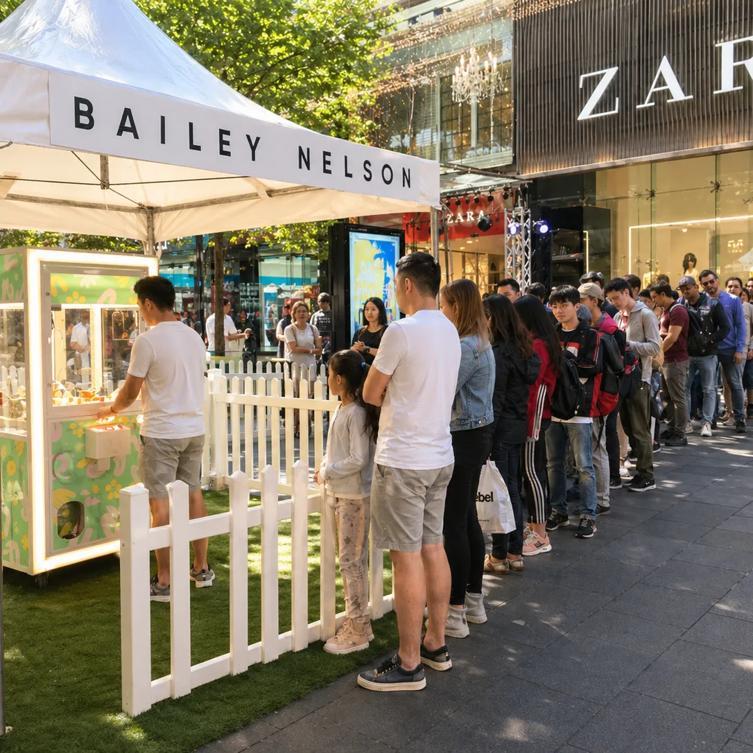 Bailey Nelson Claw Machine Crowd