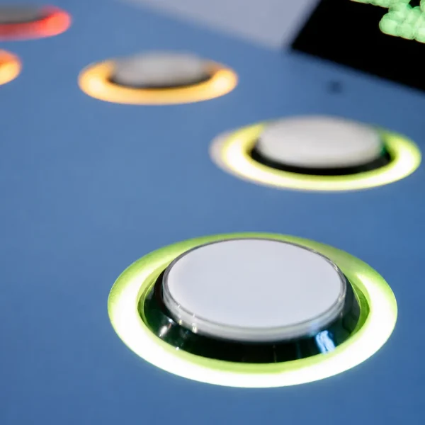 Whack-a-Light illuminated button pad glowing green