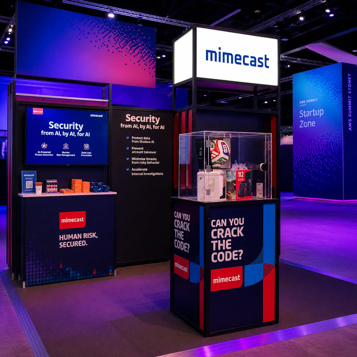 Mimecast prize safe activation at AWS Summit Sydney