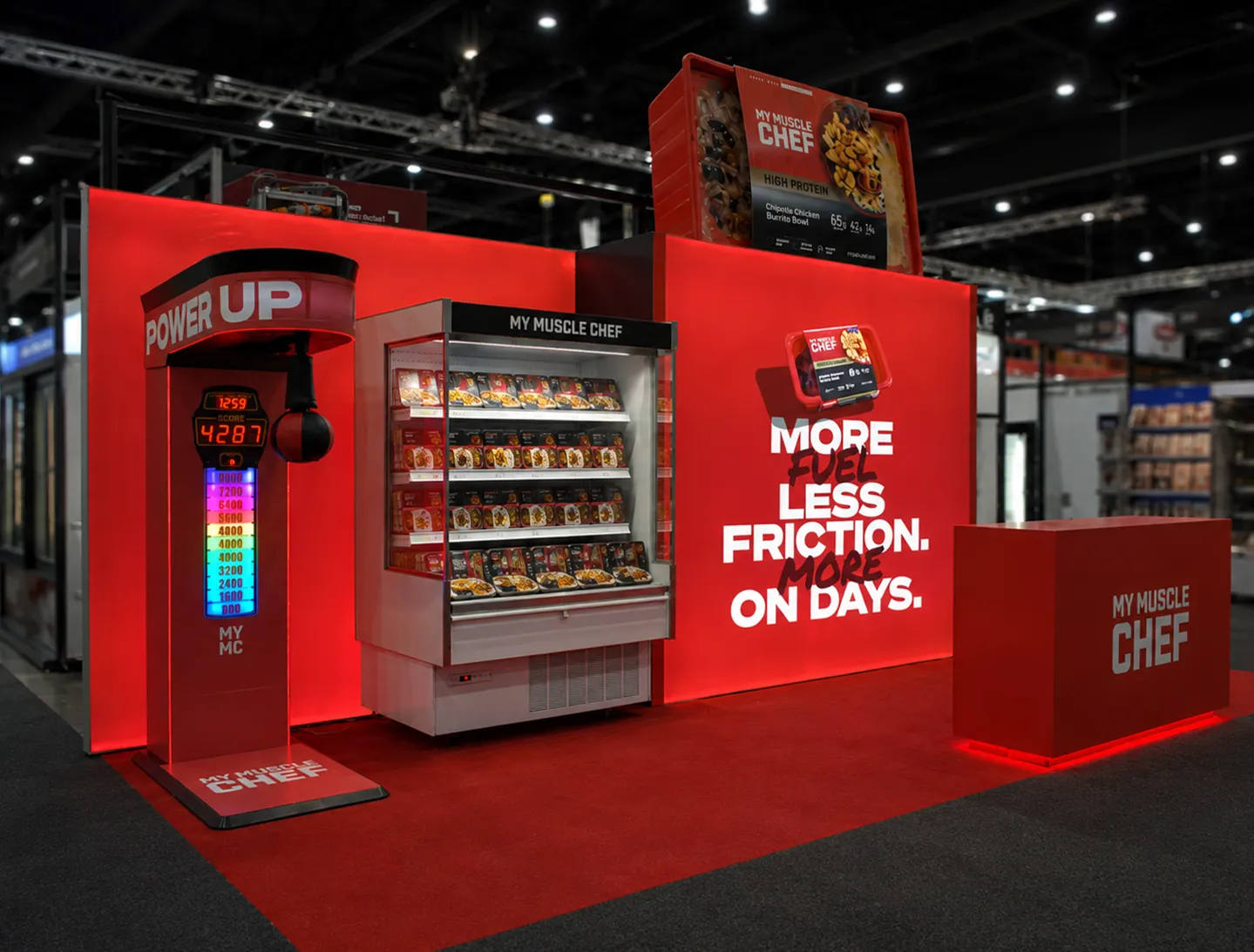 My Muscle Chef branded boxing machine activation at Metcash Food Expo 2026